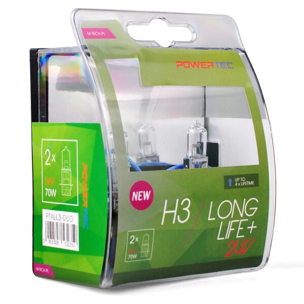 LJÓSAPERA 24V H3 LONG LIFE  2 STK