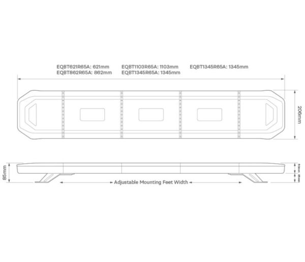 DÍÓÐUBLIKKLJÓS GULT 862MM BOLTAÐ - Image 4