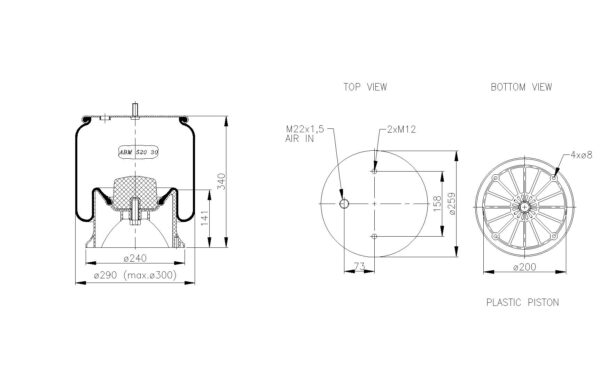 LOFTPÚÐI SAF 2618 CONTI 4004 NP03 158mm
