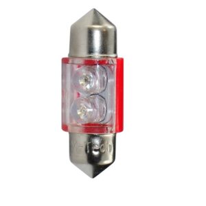 DÍÓÐUFLÖSKUPERA 12V 31MM RAUÐ
