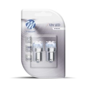 DÍÓÐUPERA 12V BA15S GUL 9 X 5MM LED