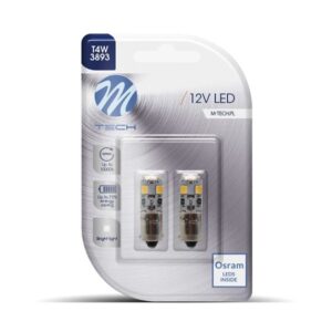 DÍÓÐUPERA 12V BA9s T4W HVÍT
