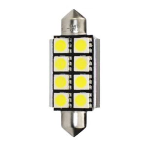 DÍÓÐUPERA 12V PULSA 41MM HVÍT 8XLED