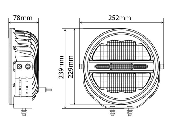 DÍÓÐUKASTARI KRINGLÓTTUR 9-36V 5500LM - Image 8