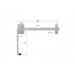 HURÐASTOPP M/GORMI GALV 440MM