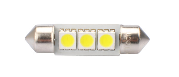 DÍÓÐUPERA 12V PULSA 36MM HVÍT ECO 2STK