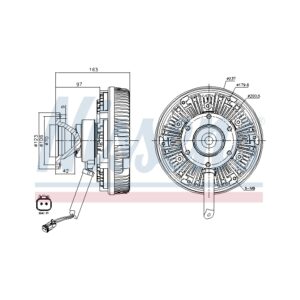 VIFTUKÚPLING SCANIA 2 PINNA TENGI