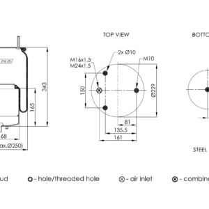 LOFTPÚÐI VOLVO FREMSTI OG AFTASTI MINNI