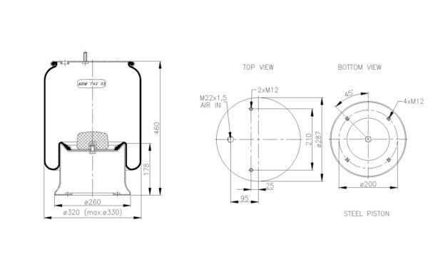 LOFTPÚÐI SCHM/MERITOR/MERC. OFL.