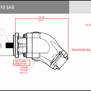 STIMPILDÆLA 110L 45°  VINSTRI DIN5462