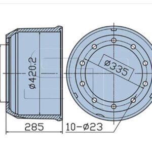 BREMSUSKÁL BPW 420x200/284MM ECO