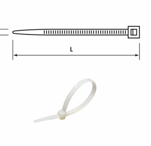 KAPALBAND 4,8 X 300MM HVÍT