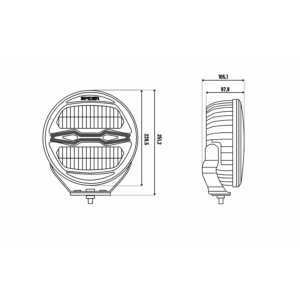 DÍÓÐUÖKULJÓS ROUND M/GULU/HVÍTU PARKI