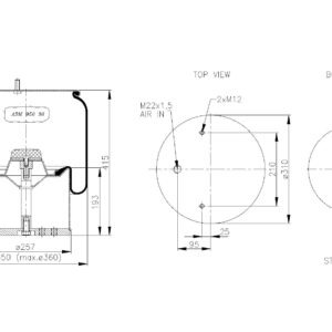 LOFTPÚÐI BPW 36 M/STÁLKLUKKU