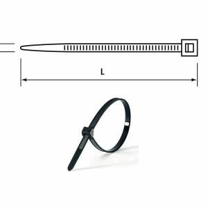 KAPALBAND 3,6.MM X 150.MM SVART 100.STK