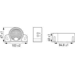 BAKKFLAUTA 12-48V 110DB 0,6A IP67