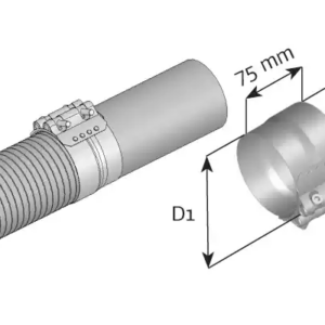 PÚSTKLEMMA VOLVO  75MM BREIÐ 127/132MM