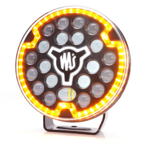 DÍÓÐUKASTARI 9" M/HVÍTU PARKI OG BLIKKI