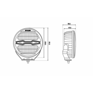 DÍÓÐUÖKULJÓS ROUND M/GULU/HVÍTU PARKI