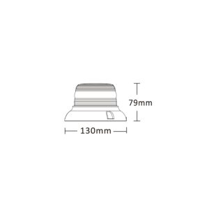 DÍÓÐUBLIKKLJÓS 12/24V Á TOPP 130X79MM