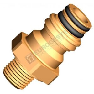 MÓTSTYKKI 1/4" F/PLAST KOPAR (R)