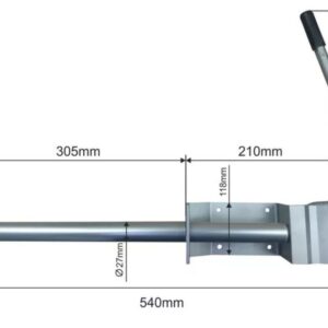 HURÐASTOPP M/GORMI GALV 540MM