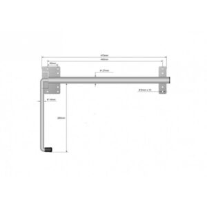 HURÐASTOPP M/GORMI GALV 490MM