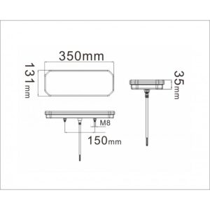 AFTURLJÓS HÆGRA LED M/ÞRÝHIRNING