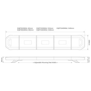 DÍÓÐUBLIKKLJÓS GULT 621MM BOLTAÐ