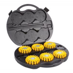 BLIKKLJÓSASETT Í TÖSKU 6STK RAUTT