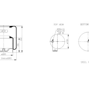 LOFTPÚÐI MERCEDES ACTROS MP2 1 STÚTUR