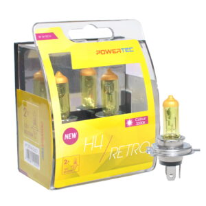 LJÓSAPERA 12V H4  60/55W RETRO/GUL 3200K