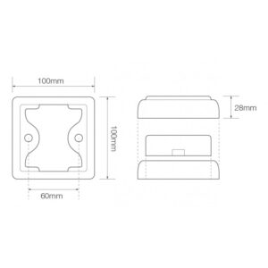 DÍÓÐUÞOKULJÓS RAUTT 12/24V