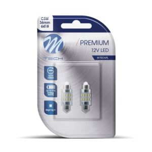 DÍÓÐUPERA 12V PULSA 36MM HVÍT 2 STK