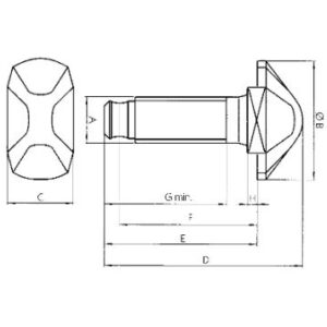 BOLTI Í GÁMALÁS JOST 38X4MM 155MM LENGD
